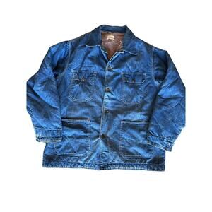 Vintage Big Mac JC Penny Union Made Blanket Lined XL Denim Chore Jacket